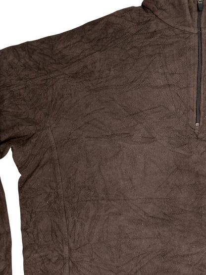 LL Bean Brown 1/4 Zip Fleece Jumper 2XL Tall