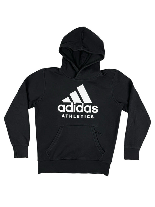 Adidas Black Big Printed Logo Pullover Hoodie Medium