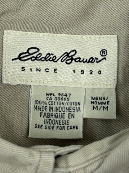 Eddie Bauer Beige Heavy Cotton Collared Shirt Medium