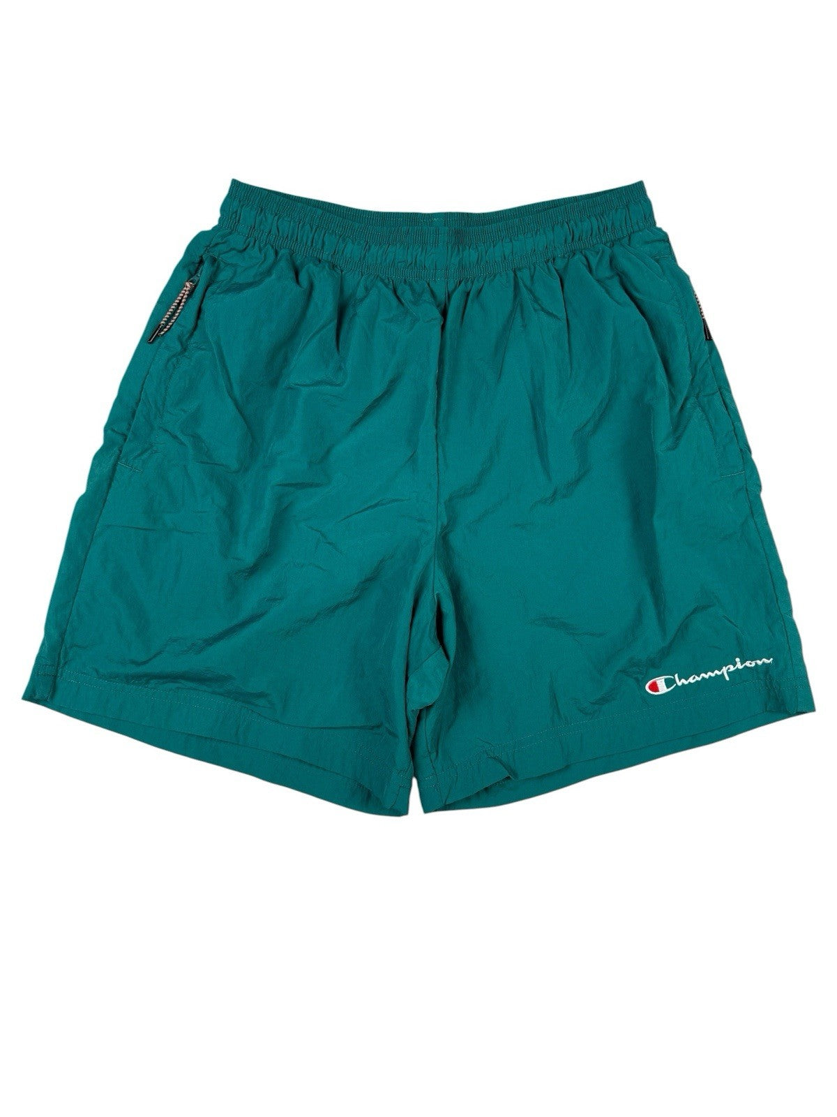 Champion Green Web Lined Nylon Swim Shorts Medium