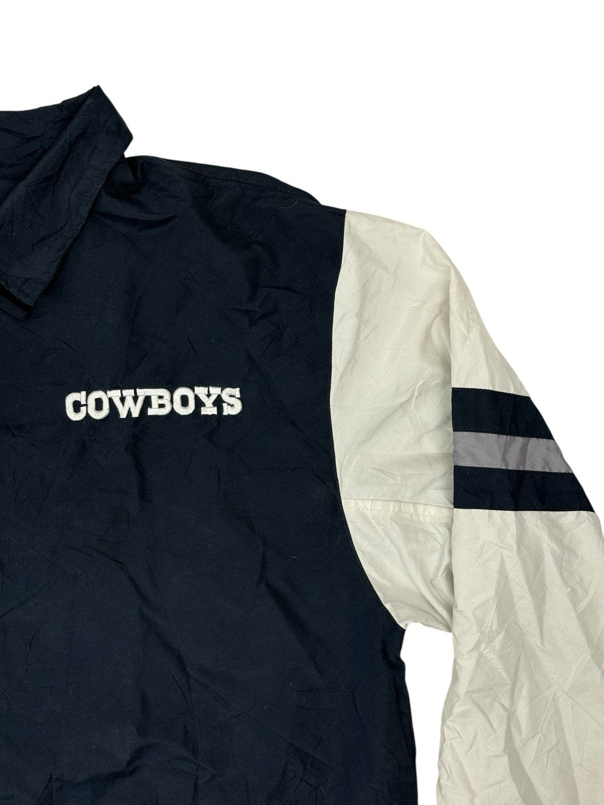 Dallas Cowboys NFL Blue Windbreaker Zip Track Jacket Medium