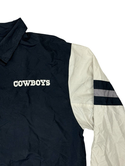 Dallas Cowboys NFL Blue Windbreaker Zip Track Jacket Medium