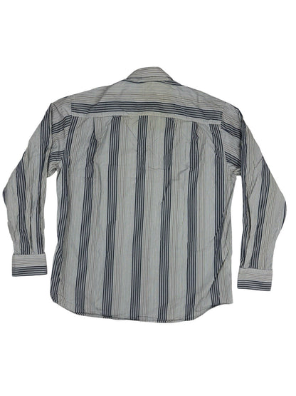 Lacoste Retro Blue Striped Shirt Large