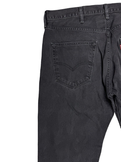 Levi's 501 Black Denim Straight Leg Jeans 38W 32L
