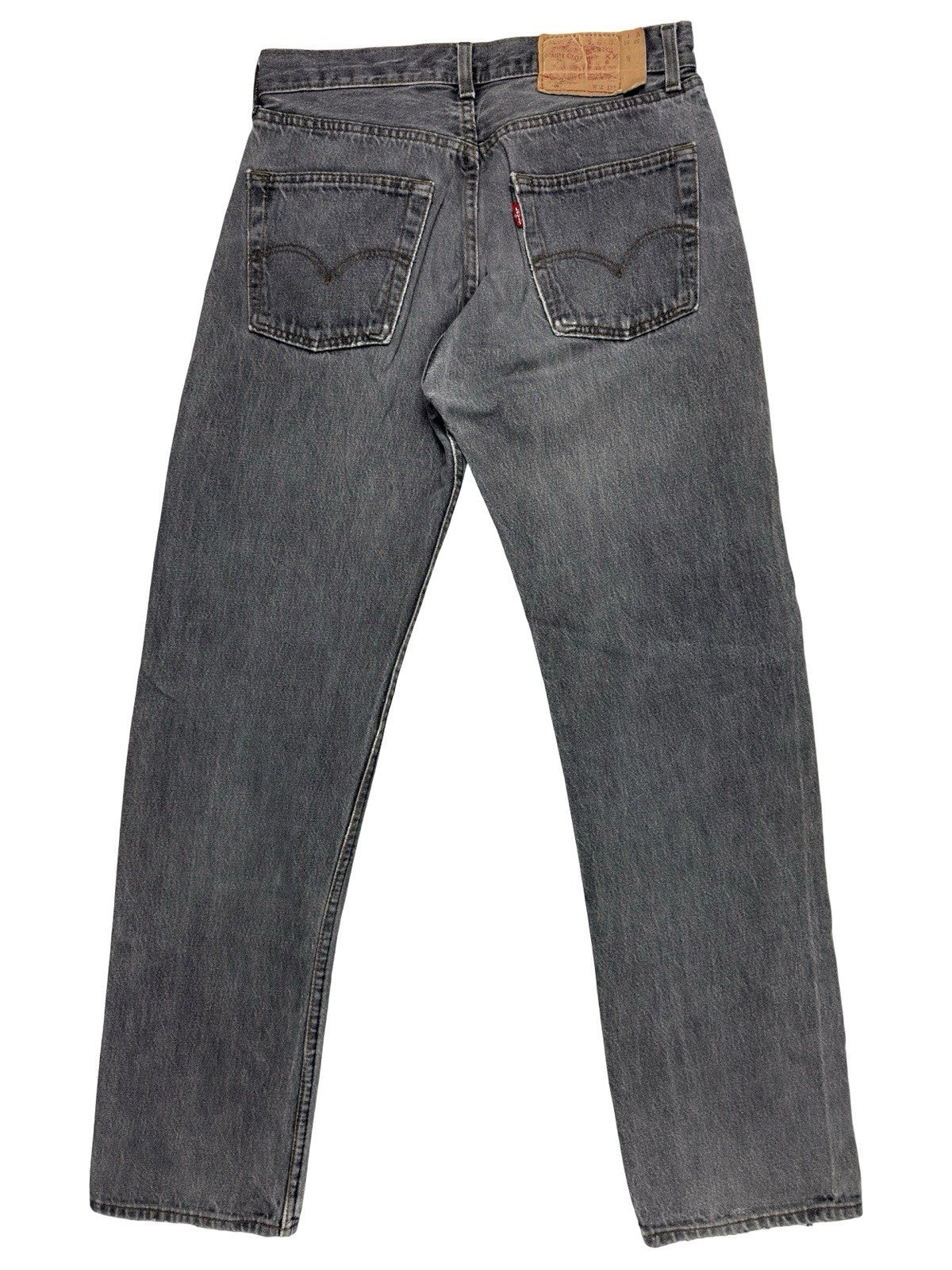 Levi's 501 Vintage Grey Straight Leg Button Fly Denim Jeans 32W 32L Made in UK