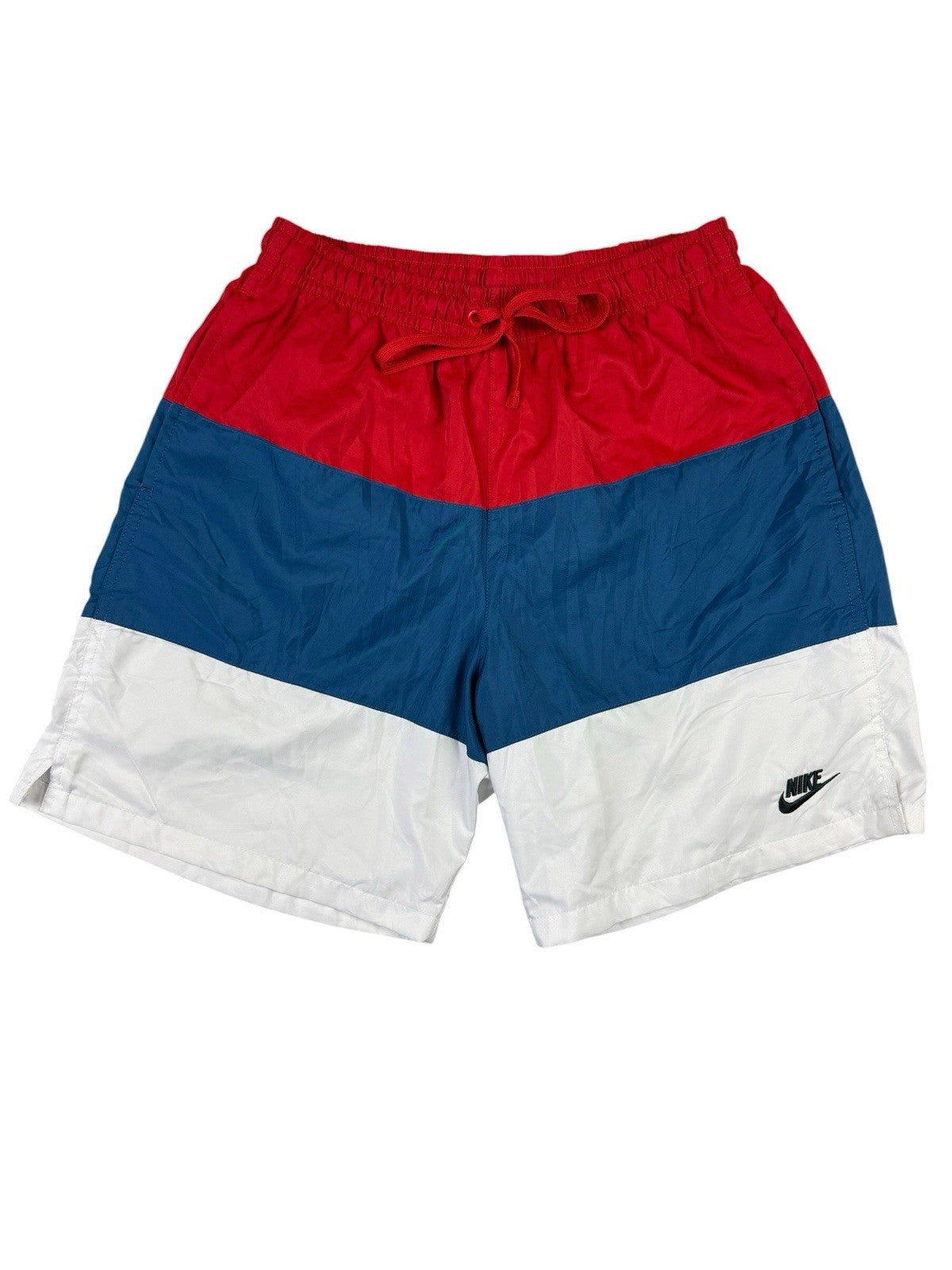 Nike City Edition Woven Swim Shorts Red White Blue Medium