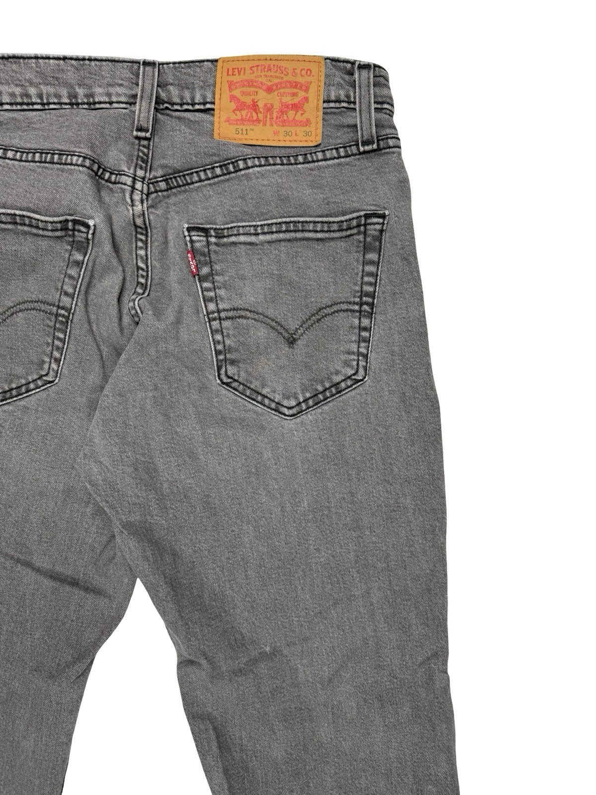 Levi's 511 Grey Slim Fit Faded Denim Jeans 30W 30L