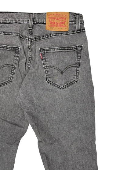 Levi's 511 Grey Slim Fit Faded Denim Jeans 30W 30L
