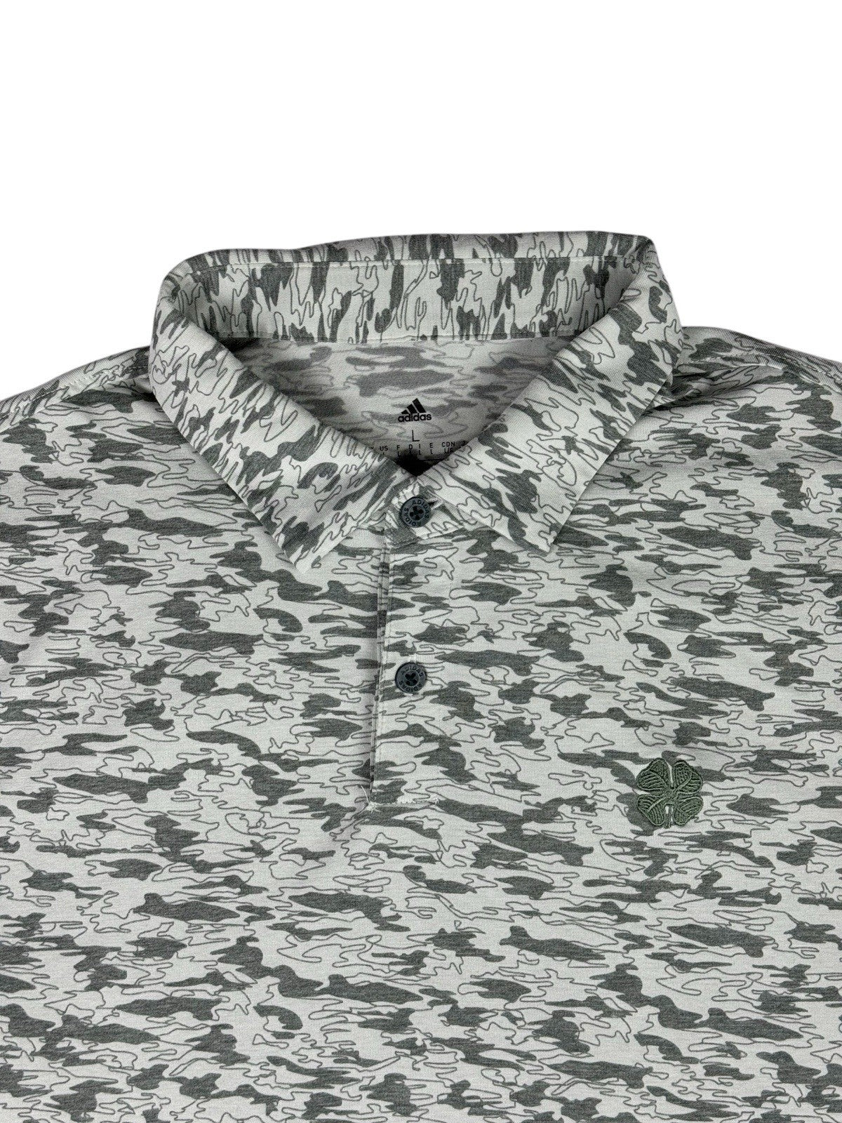 Adidas Green Camo Golf Polo Large