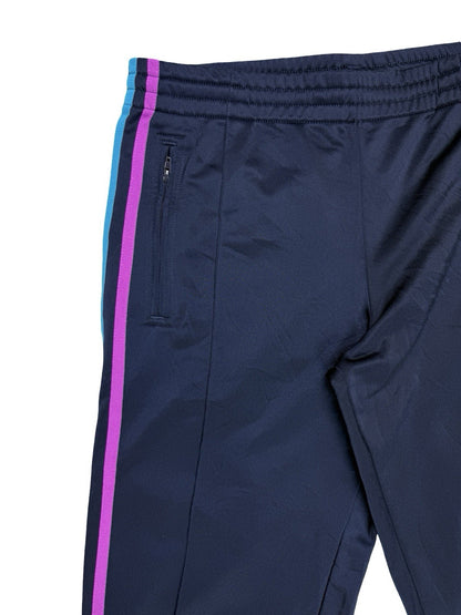 Adidas Blue Firebird 3 Stripe Trefoil Track Bottom Pant Trousers Women's Size 10