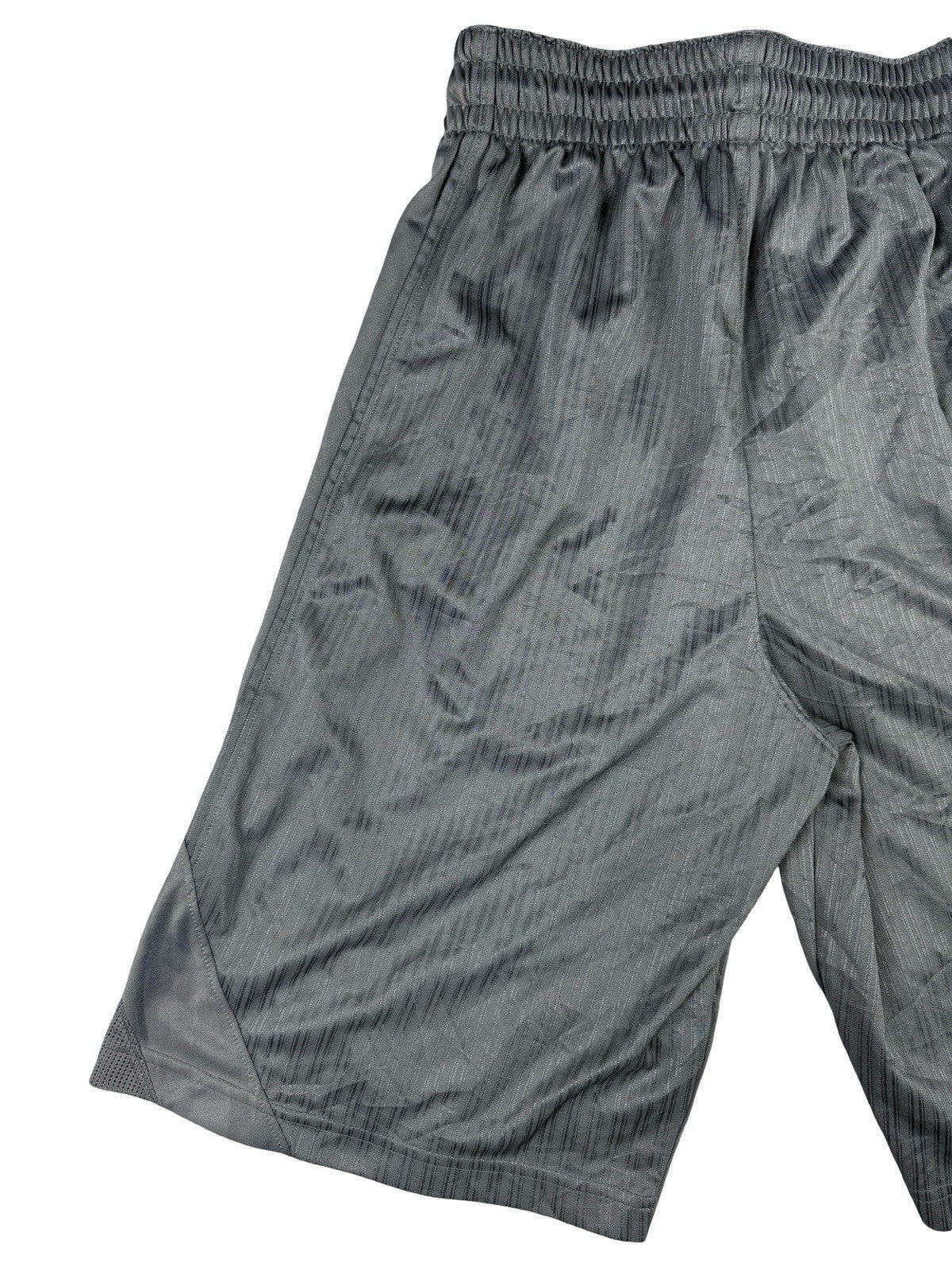 Nike Dri -FIT Grey Striped Layup 2.0 Basketball Sport Shorts Small