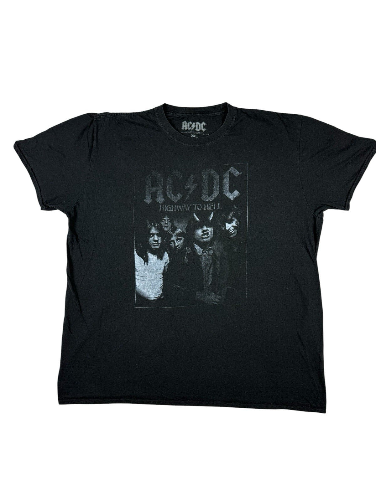 AC/DC Black Highway to Hell Album Music Band Top 2XL