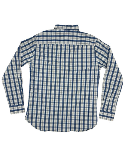 Timberland Blue Plaid Slim Fit Collared Shirt Medium