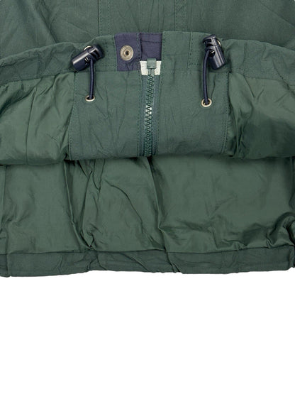 LL Bean Green Retro Zip Windbreaker Jacket XL