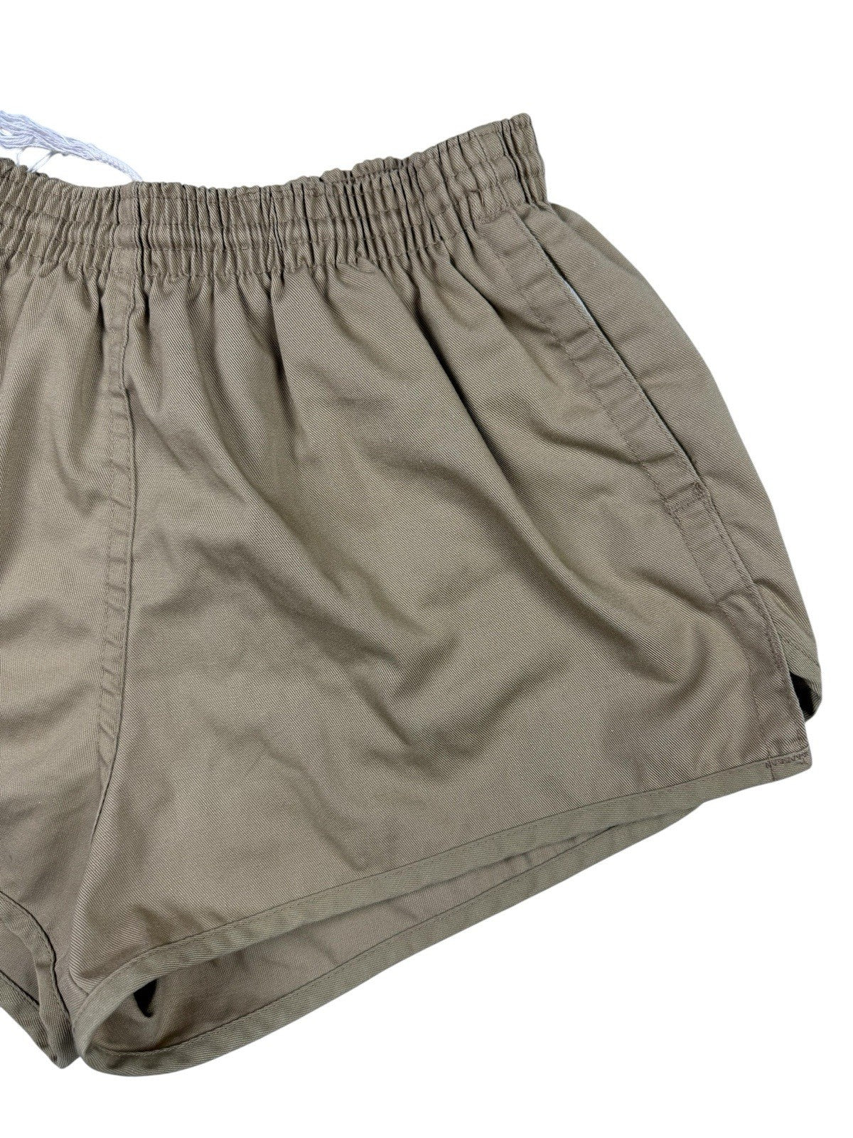 Spalding Retro Beige Lined Athletic Sport Shorts Large