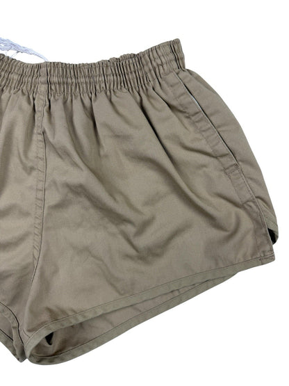 Spalding Retro Beige Lined Athletic Sport Shorts Large