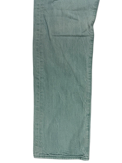 Levi's 501 Green White Oak Cone Denim Straight Leg Jeans 32W 31L