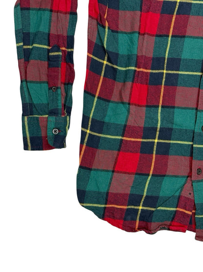 Chaps Multi Brushed Flannel Plaid Shirt Medium