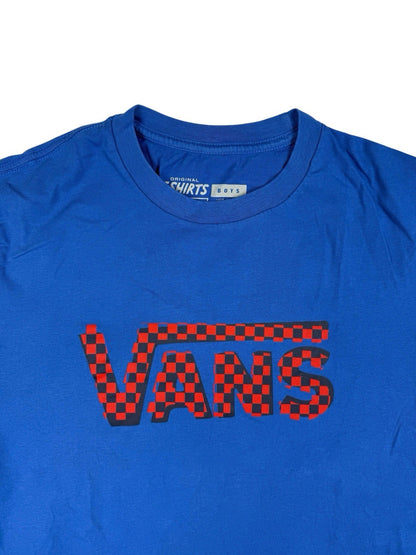 Vans Blue Printed Check  Top Boys XL