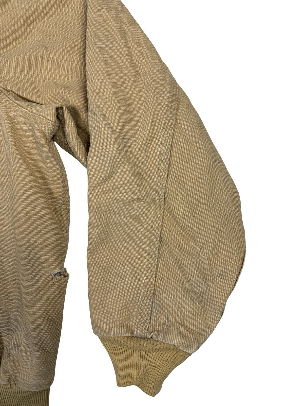 Carhartt Vintage 90s JQ295 Wheat Brown Quilted Canvas Active Jacket Large USA