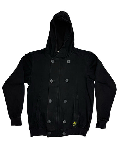 Adidas Black Hooded Coat Large