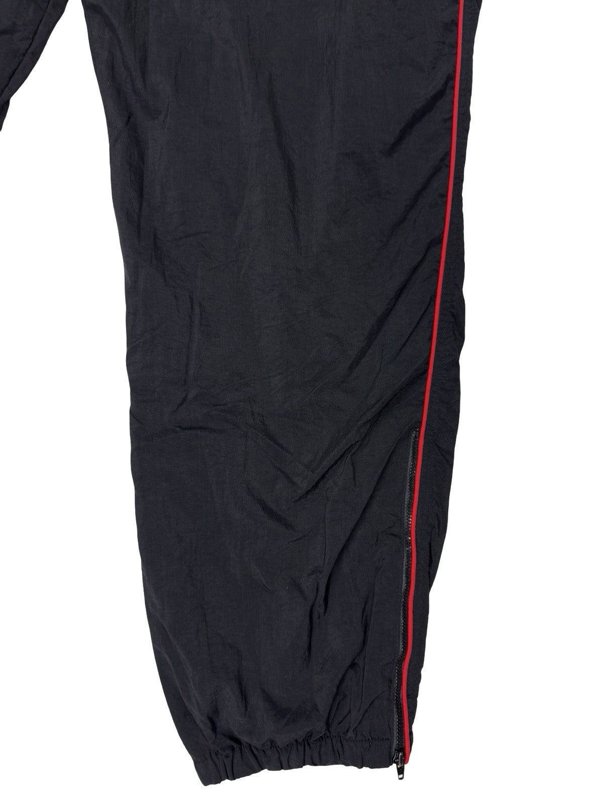 Fila Retro Black Lined Nylon Tracksuit Bottom Trousers XL