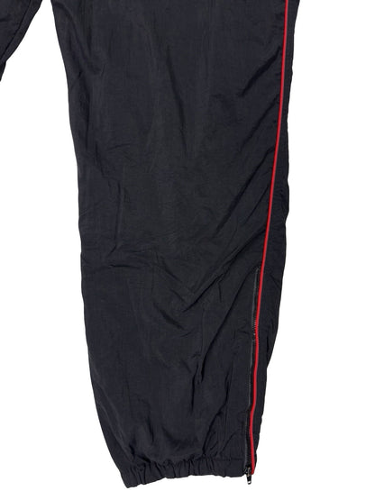 Fila Retro Black Lined Nylon Tracksuit Bottom Trousers XL
