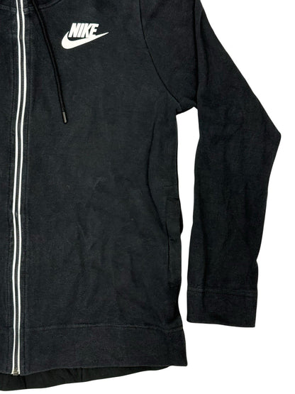 Nike Black Zip Through Printed Logo Running Hoodie Jacket Small