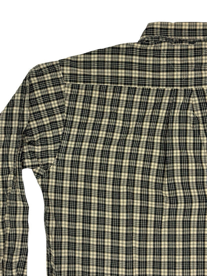 Tommy Hilfiger Retro Beige Plaid Cotton Shirt Medium