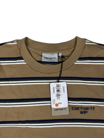 Carhartt WIP S/S Holm Stripe T-Shirt Peanut