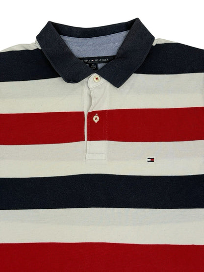 Tommy Hilfiger Retro Multicoloured Striped Polo Top XL