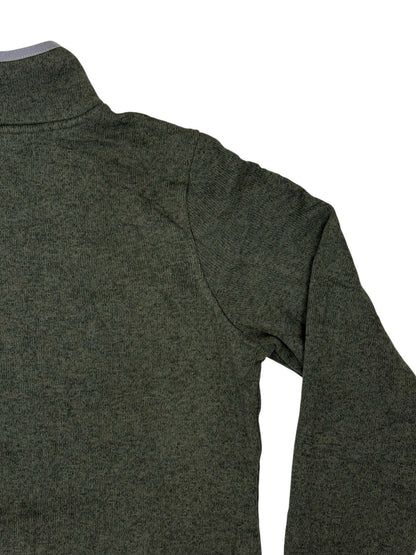 LL Bean Green Fleece Snap Jumper Medium
