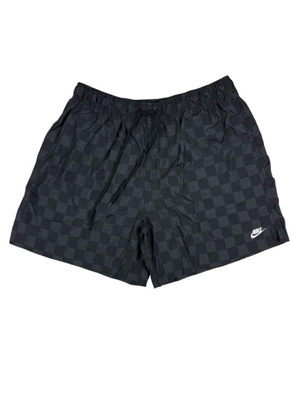 Nike Black Checker Pattern Nylon Sport Shorts XL