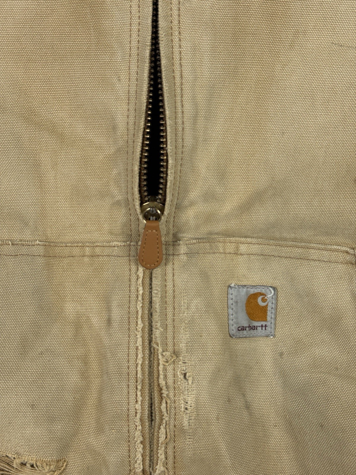 Carhartt J140 Brown Hooded Active Zip Workwear Jacket Large Regular