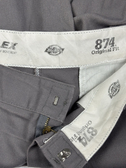 Dickies 874 Original Fit Flex Comfort Grey Chino Trousers 34W 34L
