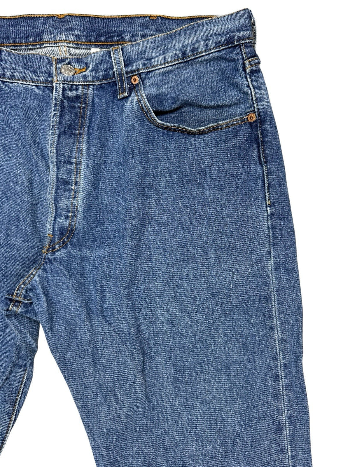 Levi's 501 Retro Blue Straight Leg Denim Jeans 38W 32L