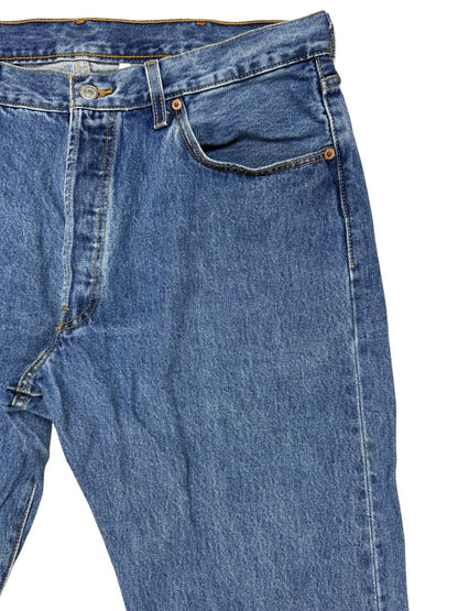 Levi's 501 Retro Blue Straight Leg Denim Jeans 38W 32L