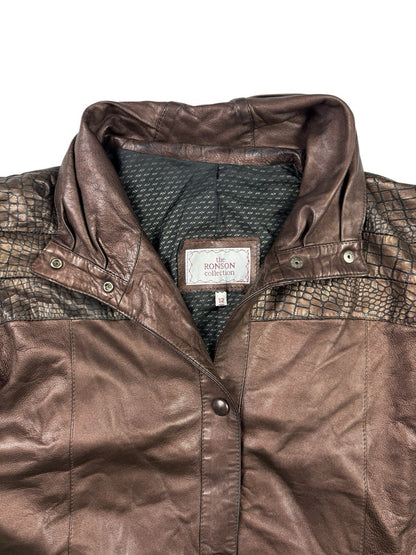 The Ronson Collection Retro Genuine Leather Jacket Women's Size 12