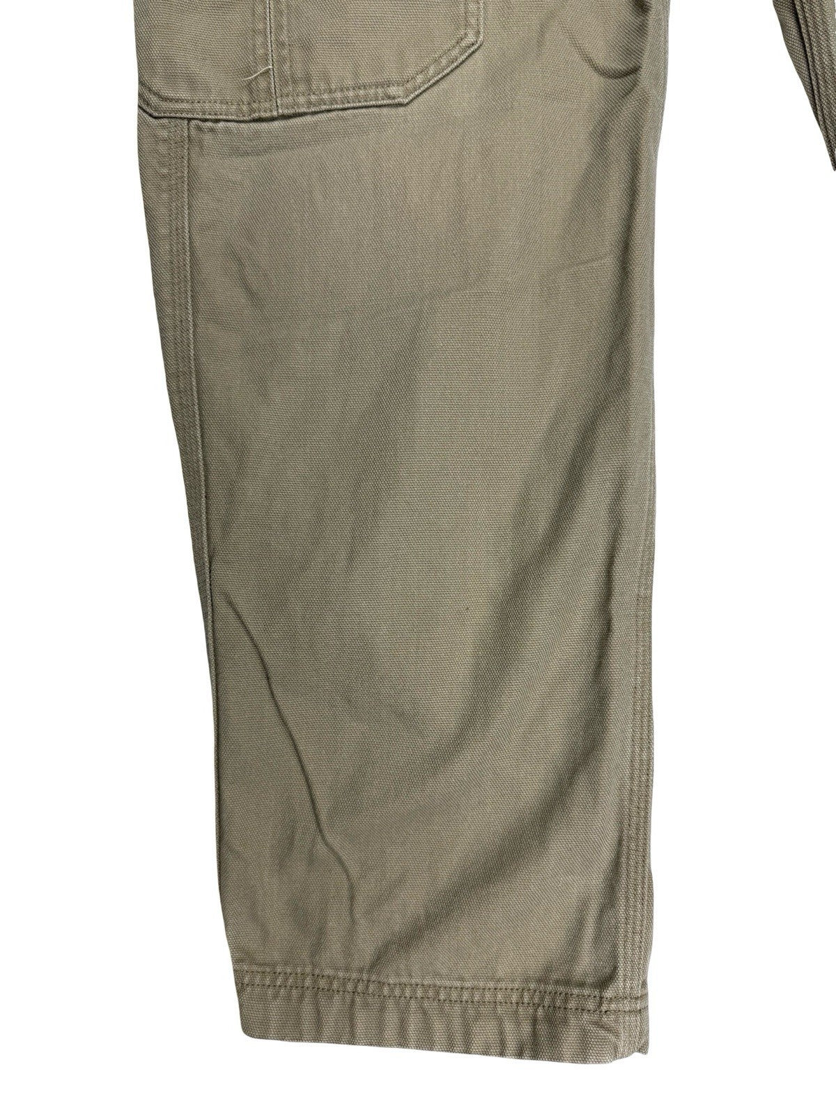 Duluth Beige Cargo Carpenter Denim Jeans 32W 30L