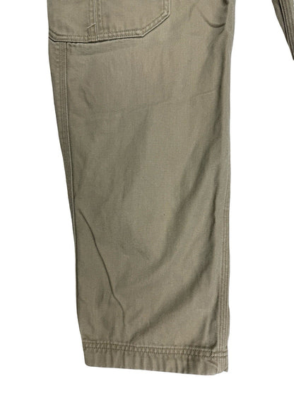 Duluth Beige Cargo Carpenter Denim Jeans 32W 30L