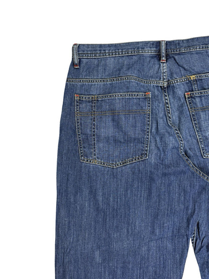 Sean John Retro Blue Wide Leg Relax Hip Hop Denim Jeans 36W 34L