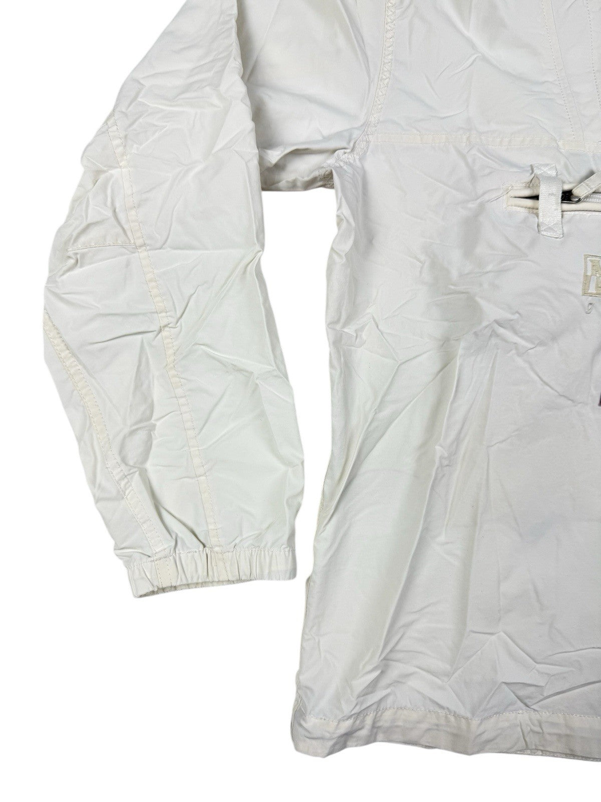 Napapijri Geographic White Retro 1/4 Zip Hooded Anorak Jacket Small