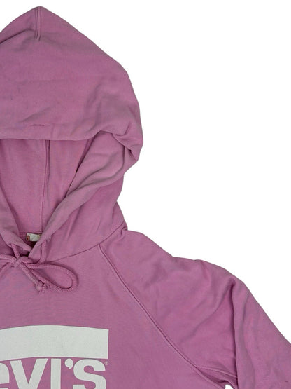 Levi's Pink Printed Big Logo Spellout Hoodie Sweatshirt XS