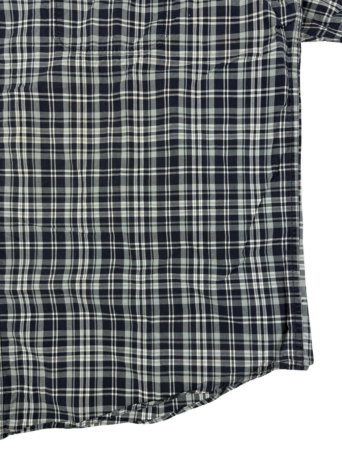 Carhartt Essential Blue Plaid Short Sleeve Button Cotton Shirt 2XL