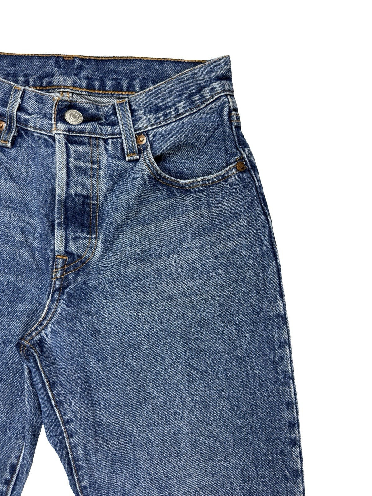 Levi's 501 Women's Blue Denim Straight Fit Jeans 24W 30L