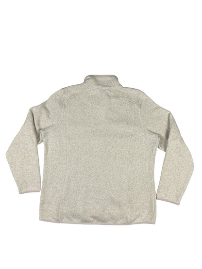 L.L. Bean Cream Zip Fleece Jacket Women's XL Regular
