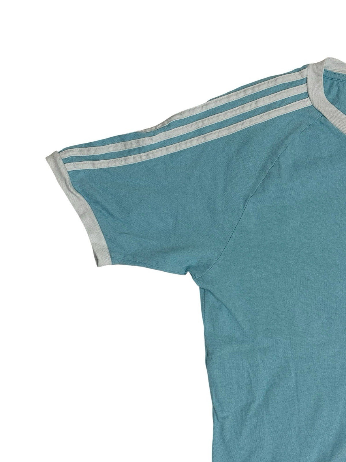 Adidas Blue 3-Stripe Top Small