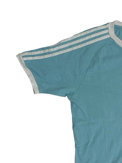 Adidas Blue 3-Stripe Top Small