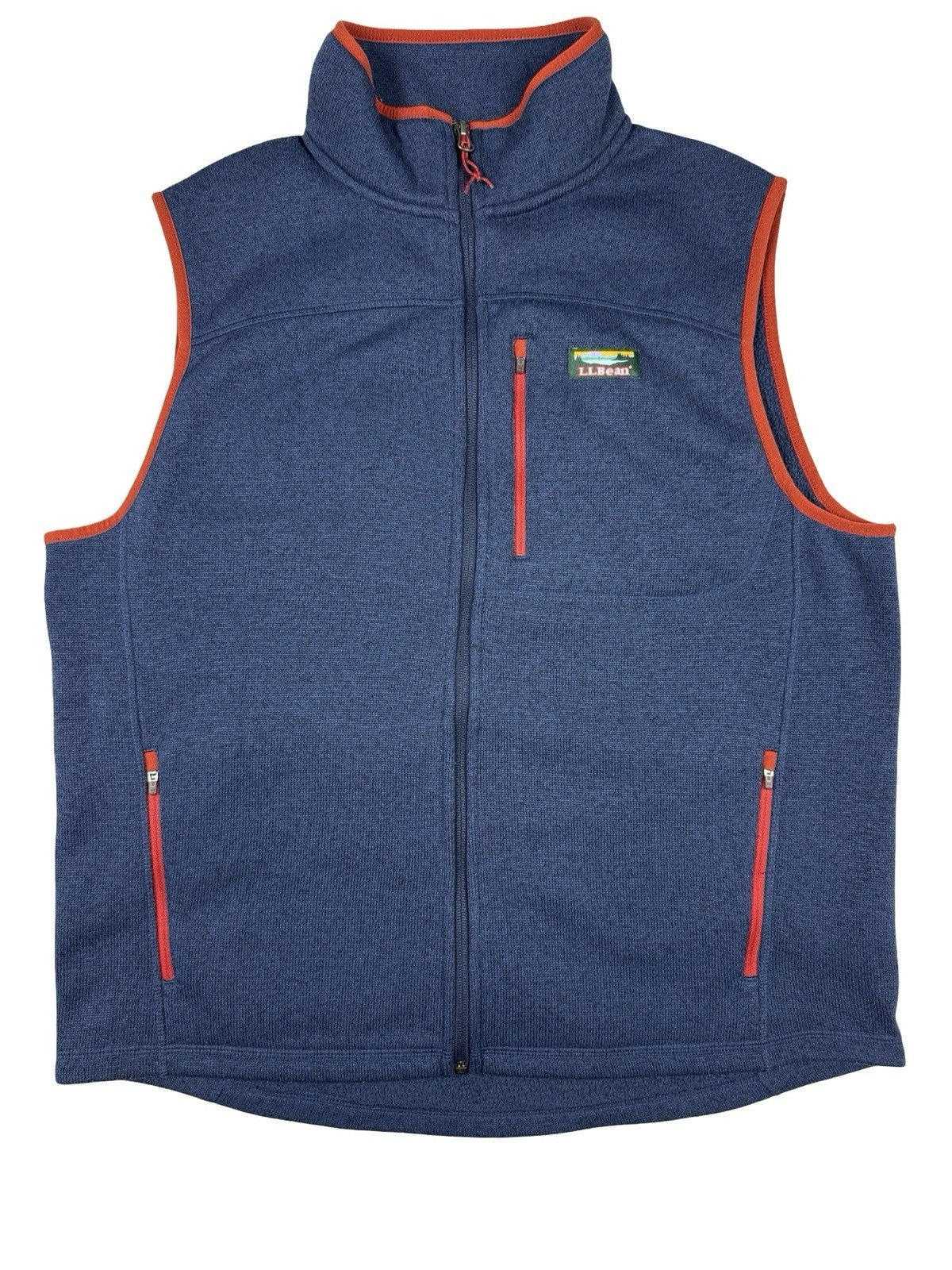L.L. Bean Blue Fleece Gilet Zip Vest Bodywarmer Large Regular