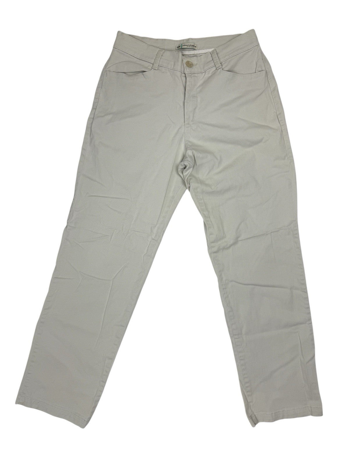Lee Cream Relaxed Straight Fit Chino Trousers 30W 30L